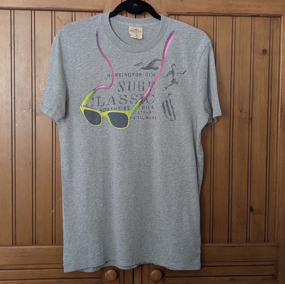 Men's Grey Hollister Shirt Surf Tshirt